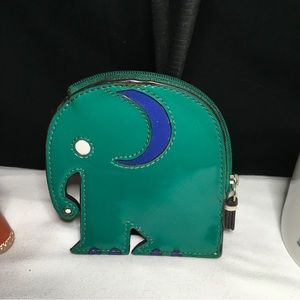 Coach Patent Leather Elephant Coin Pouch